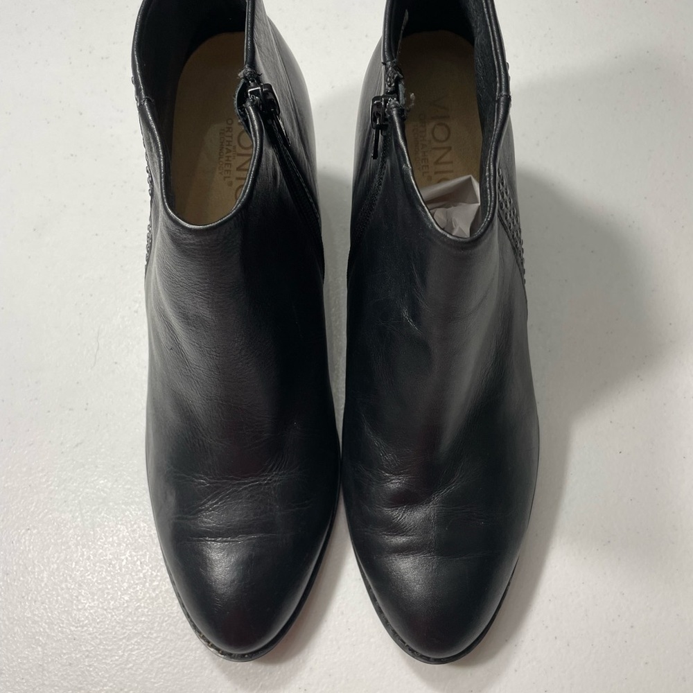 Vionic Women's Black Leather Ankle Boots Size 9.5 SB-BQ